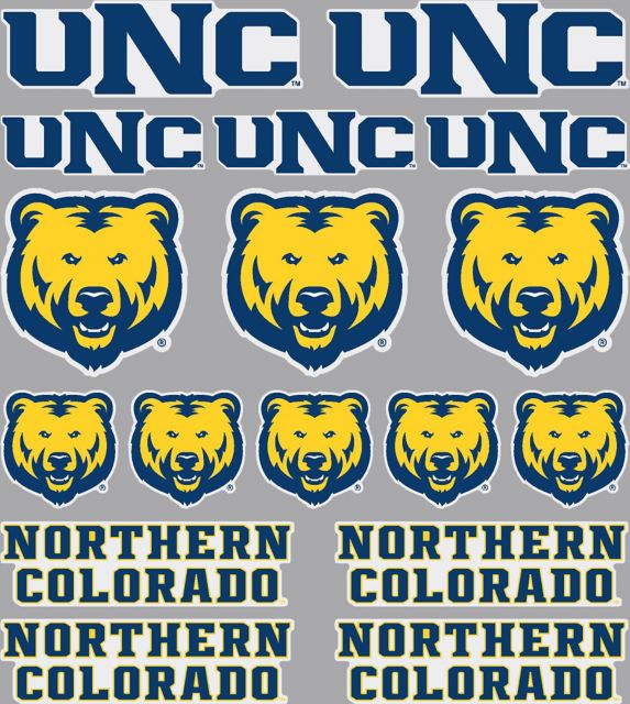 University of Northern Colorado Bears Sticker Sheet