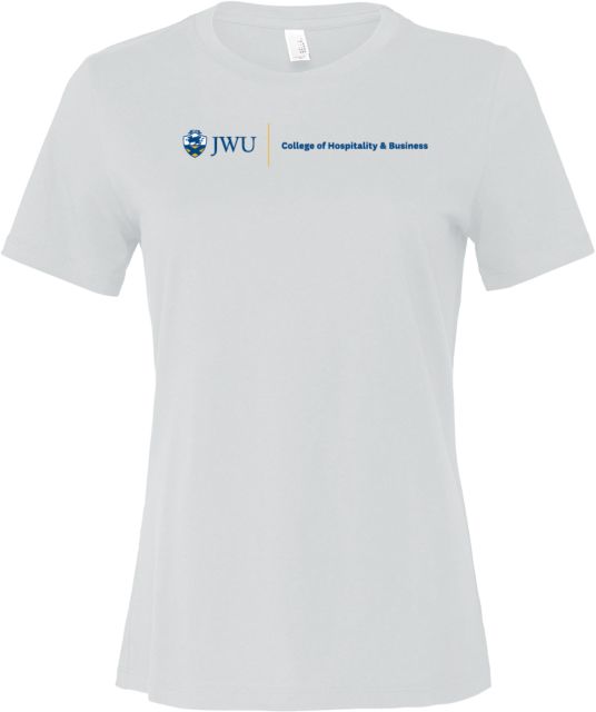 Johnson & Wales Bella + Canvas Womens Relaxed Cotton T Shirt JWU College of Hospitality & Business - ONLINE ONLY