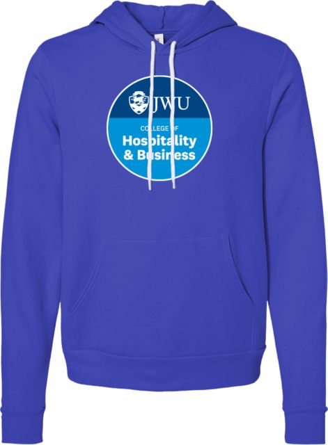 Johnson & Wales Bella + Canvas Fleece Hood JWU College of Hospitality & Business Badge - ONLINE ONLY