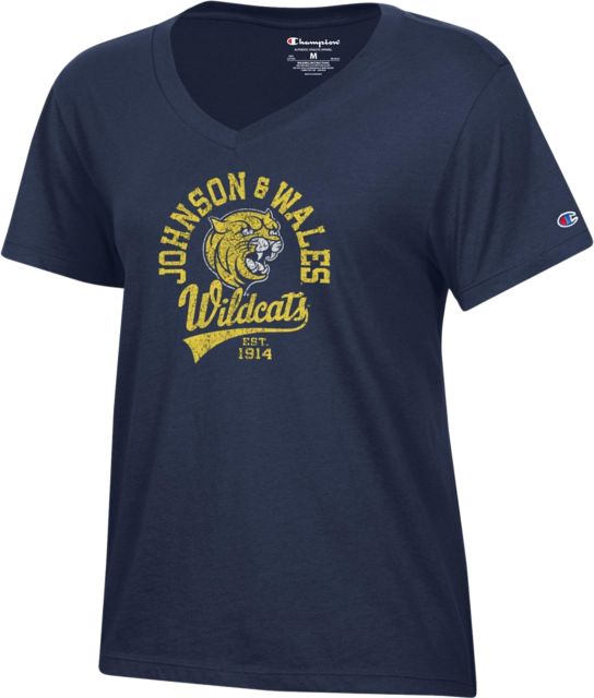 Johnson & Wales University Wildcats Women's V-Neck Short Sleeve T-Shirt