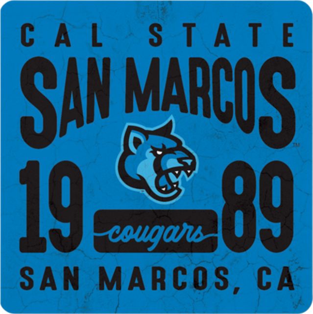 California State University San Marcos Cougars 4"x 4" Coaster
