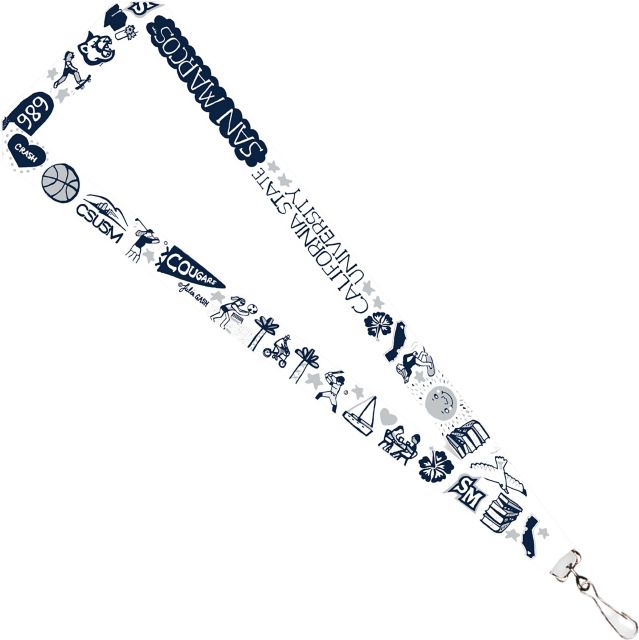 California State University San Marcos Julia Gash 3/4'' Satin Lanyard