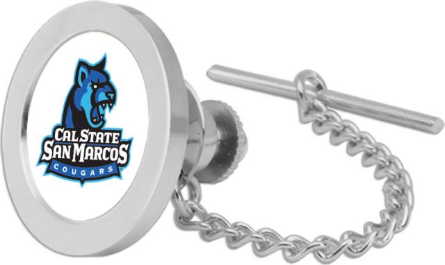 CSI Silver Tie Tack/Lapel Pin Gift Boxed With Colored Medallion - ONLINE ONLY