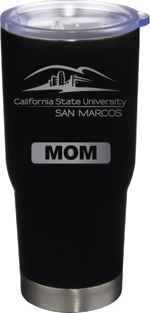 22 oz Matte Black Stainless Steel Tumbler Mom