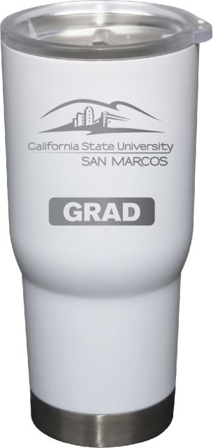 22 oz White Stainless Steel Tumbler Grad