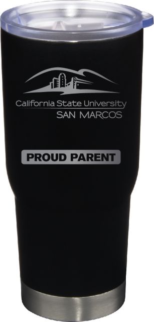 22 oz Matte Black Stainless Steel Tumbler Proud Parent