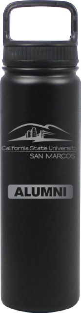 24 oz Matte Black Stainless Steel Water Bottle Alumni