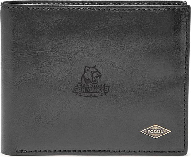 Fossil Leather Ryan RFID Flip ID Bifold - Black - ONLINE ONLY