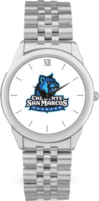 CSI Men's Silver Rolled Link Withristwithatch (Gift Box) With Colored Medallion - ONLINE ONLY