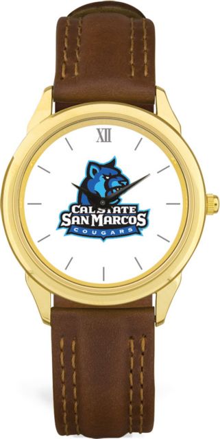 CSI Brownleather Wristwatch With  Colored Medallion - ONLINE ONLY