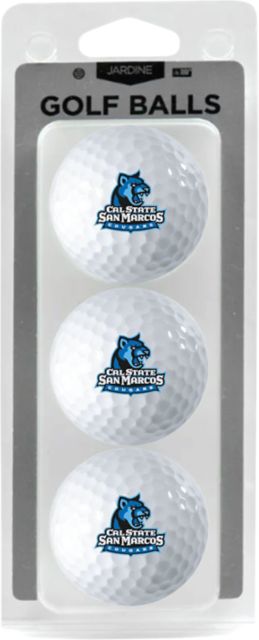 California State University San Marcos 3 Pack Golf Balls