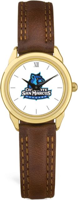 CSI Withomens Browithn Leather Withatch With Colored Medallion - ONLINE ONLY