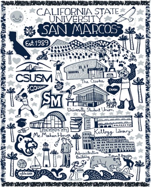 California State University San Marcos Tapestry Blanket