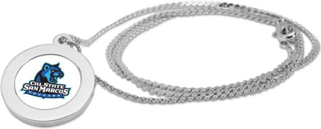 CSI Silver Pendant Necklace With Colored Medallian - ONLINE ONLY