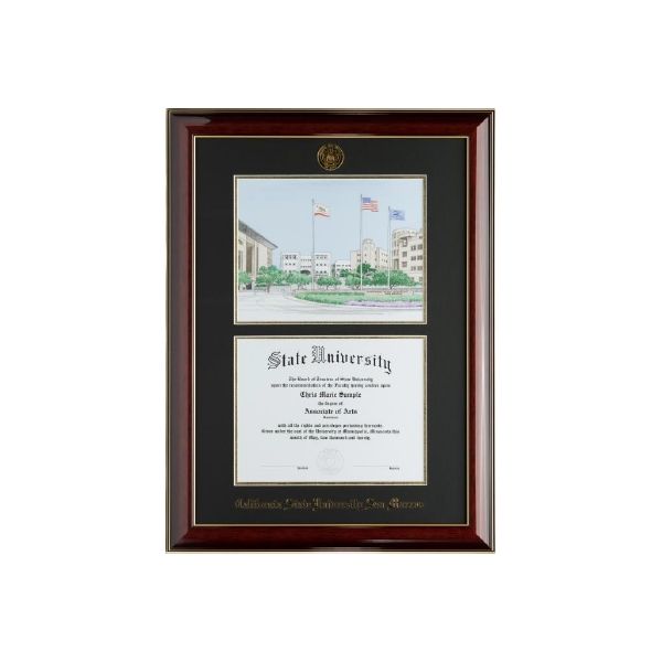 California State University San Marcos 8.5x11 Mahogany Diploma Frame
