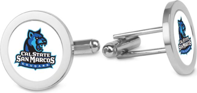 CSI Silver Cufflinks (Gift Boxed) With Colored Medallion - ONLINE ONLY