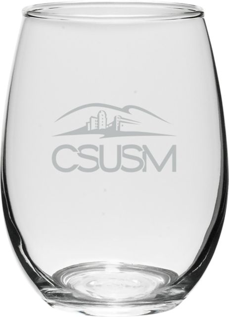 California State University San Marcos 21 oz. Wine Glass