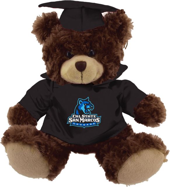 California State University San Marcos 12'' Graduation Bear - Chocolate - ONLINE ONLY