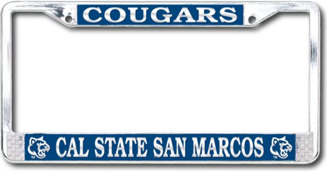 California State University San Marcos Cougars Polished Chrome License Plate Frame