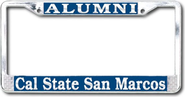 California State - San Marcos Alumni Polished Chrome License Plate Frame