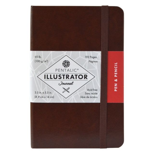 Pentalic Mocha 3.5x5.5 60-pound Illustrator Journal 192-Page Book