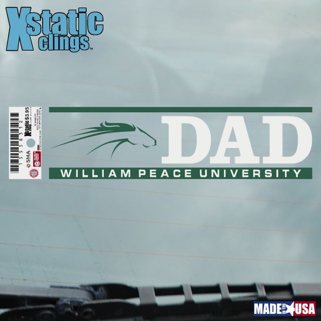 William Peace University Peace Pacers Dad Cling Decal