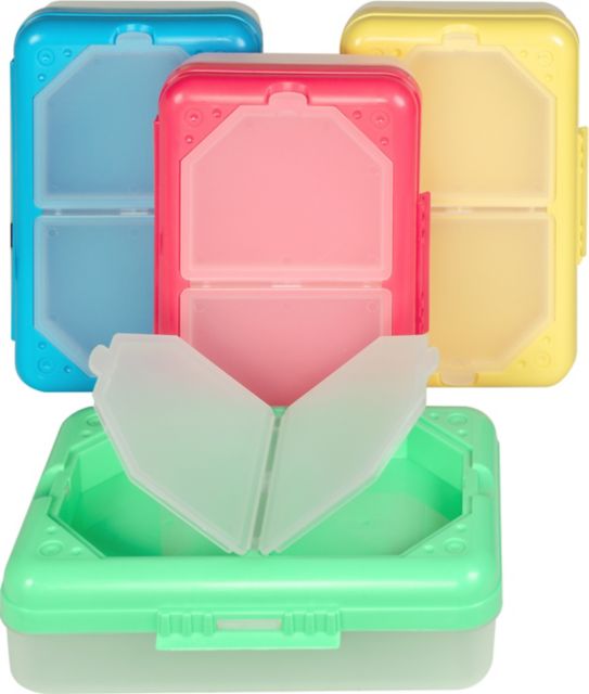 Storage Box with 3 Compartments Assorted