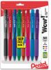 The Wow! Ballpoint pen's triangular-shaped barrel and latex-free grip is easy tohold and doesn't roll off desks.