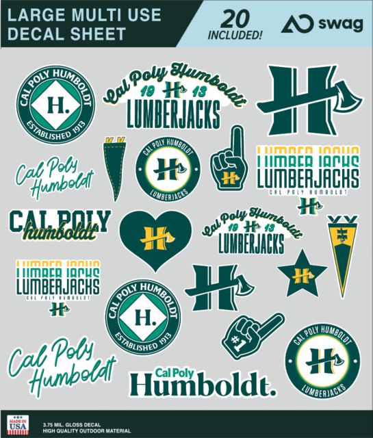 California State Polytechnic University Humboldt Large Sticker Sheet