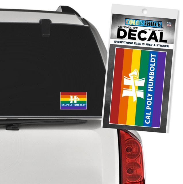 Cal Poly Humboldt Pride Flag Decal