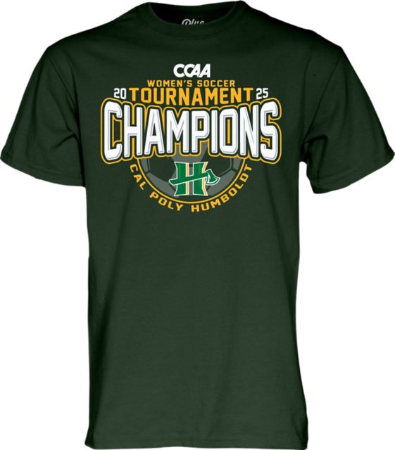 Cal Poly Humboldt Women's Soccer 2025 CCAA Tournament Champions Short Sleeve T-Shirt