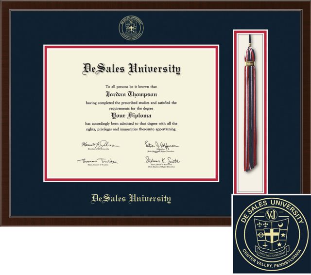 DeSales University outlet diploma frame