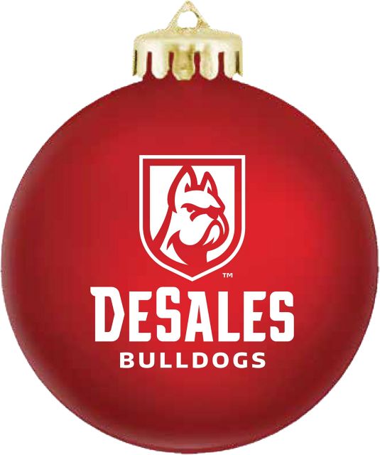 DeSales University Bulldogs Round Shatterproof Ornament