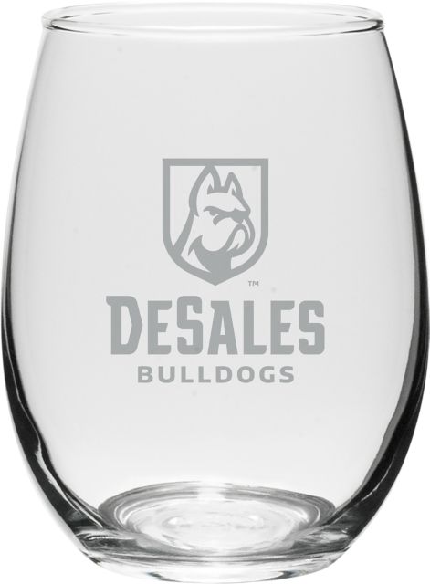 DeSales University 15 Oz. Bulldogs Wine Glass