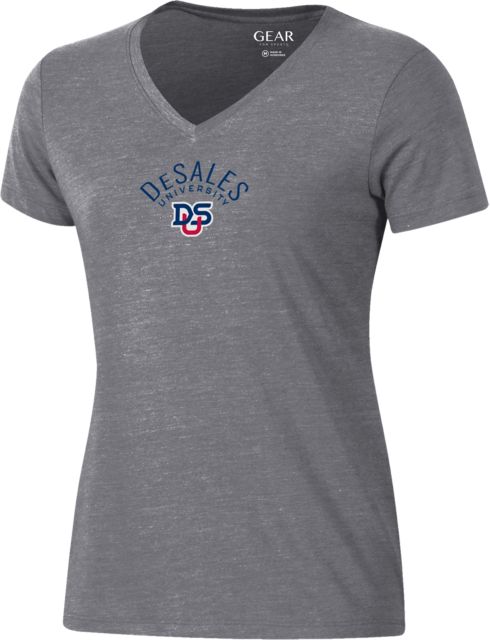 DeSales University Women's Triblend V-Neck Short Sleeve T-Shirt