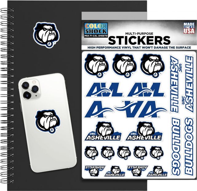 University of North Carolina at Asheville Bulldogs Sticker Sheet