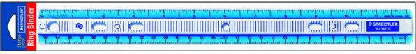 RULER 12" 3RING BINDER