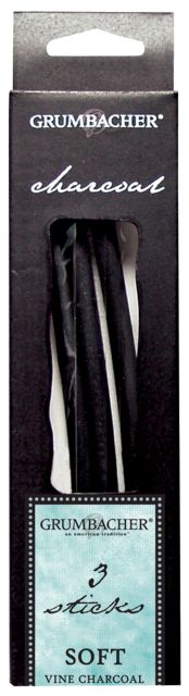 Grumbacher Vine Charcoal Soft 3/Pack