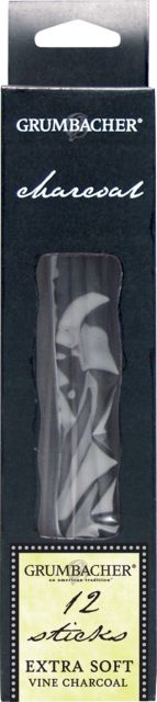 Grumbacher Vine Charcoal Medium 12/Pk