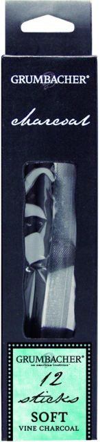Grumbacher Vine Charcoal Soft 12 Ct