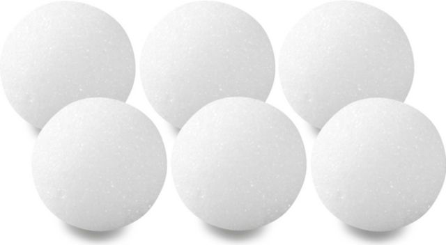 NEW 6 PIECE PACKAGE OF STYROFOAM BALLS 2 1/2 INCH PERFECT FOR CRAFTS USA