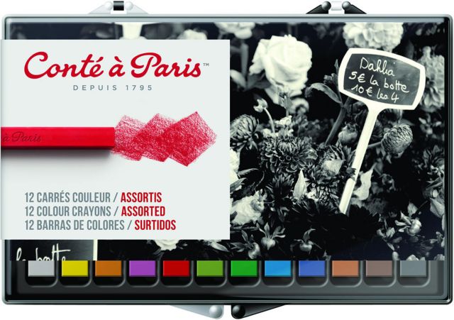 Conte Crayon Color Set 12 Assorted