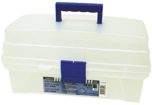 Artist Toolbox 2-Tray Clear 14 Inch