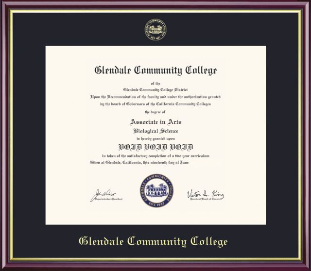 Glendale Community College 8'' x 10'' Academic Diploma Frame