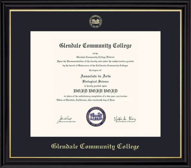 Glendale Community College Diploma Frame