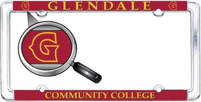 Glendale Community College Thin Dome License Plate Frame