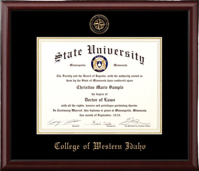 College of Western Idaho Diploma Frame