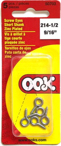 Screw Eyes 9/16 Inch 5-Pack