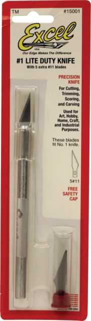 Light Duty Precision Knife with Safety Cap and #11 Blade, 5-13/16 Long