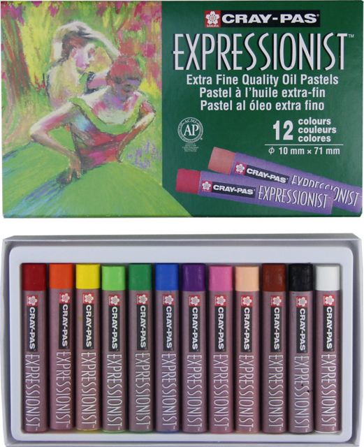 CRAY PAS EXPRESSIONIST SET 12 ASSORTED MULTI-CULTURAL COLORS